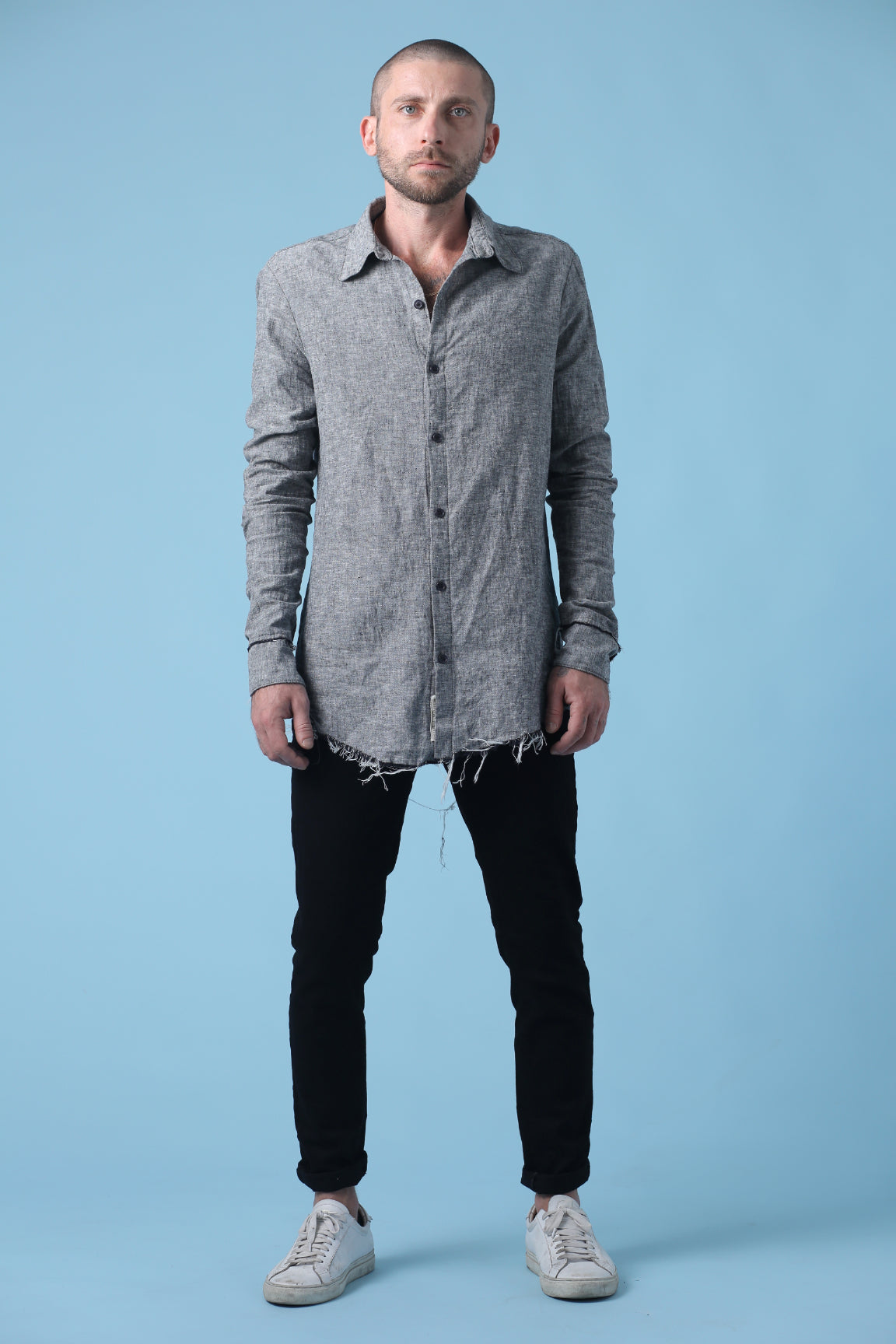 Distressed Button Down Shirt - Skint & Minted